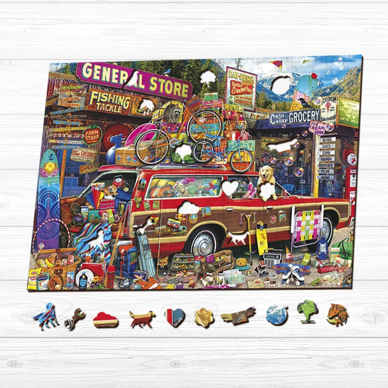 Jeffpuzzle™-JEFFPUZZLE™ Summer Trip Wooden Puzzle