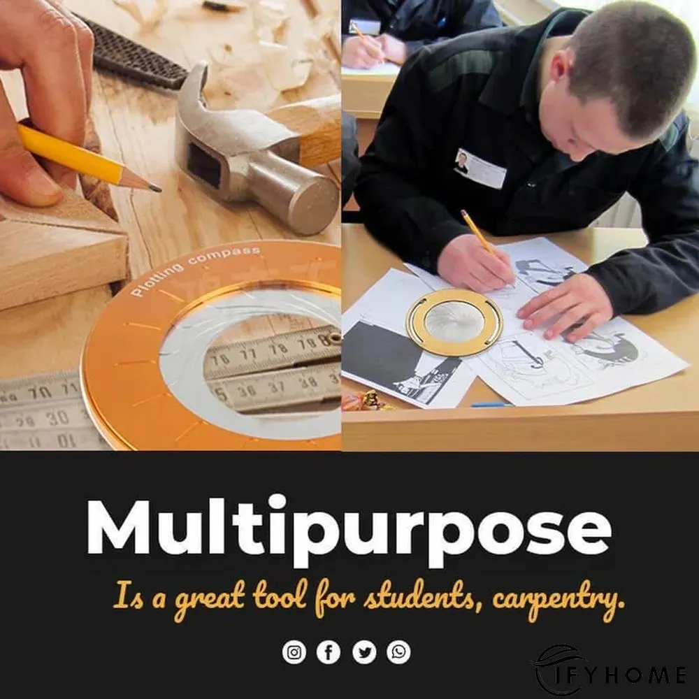 Measuring Round Compass Stretch Ruler | IFYHOME