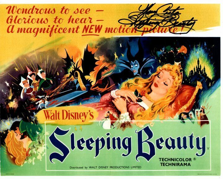 MARY COSTA Signed Autographed DISNEY SLEEPING BEAUTY Photo Poster painting