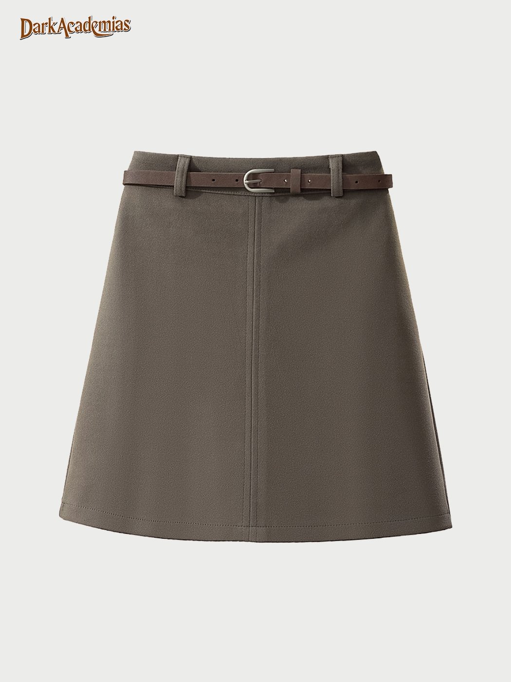 Classic Brushed Vintage Skirt (free Belt)