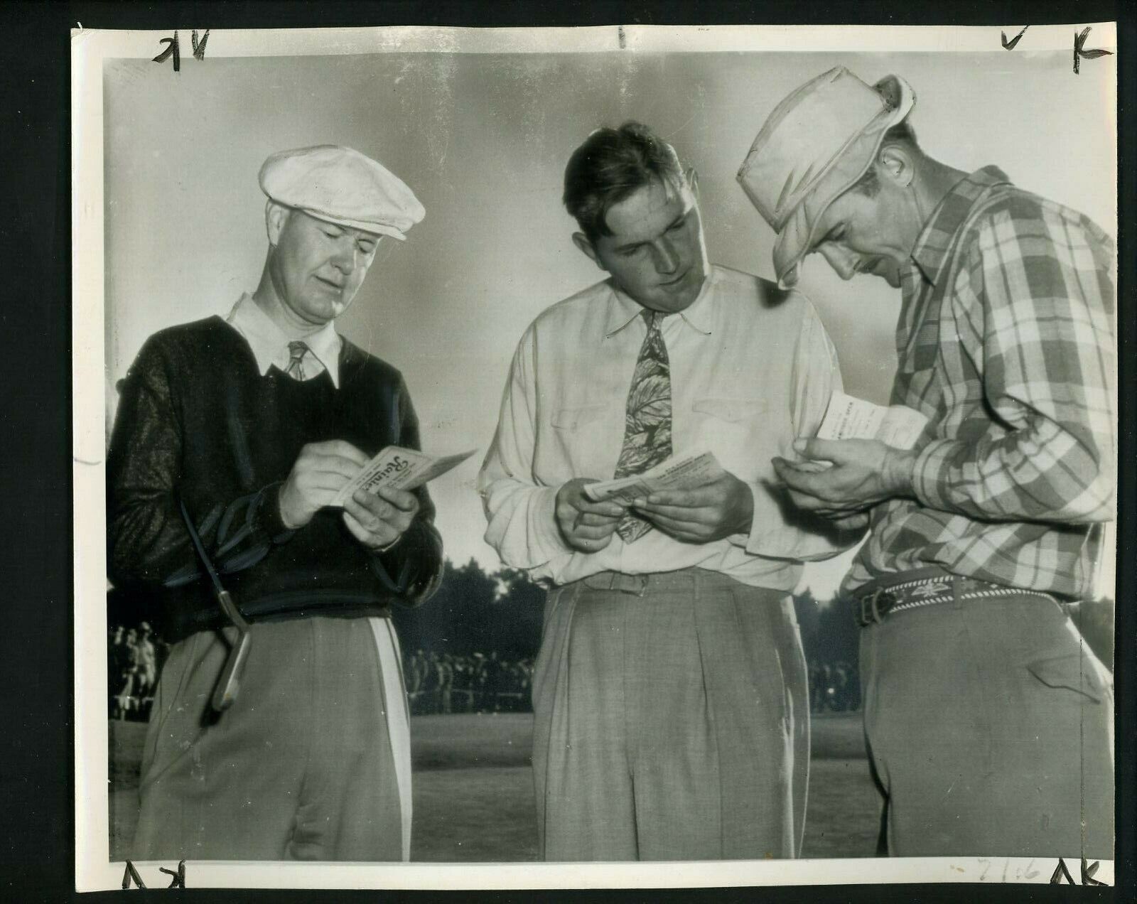 Byron Nelson Jim Ferrier John Geersten 1944 San Francisco Open Press Photo Poster painting