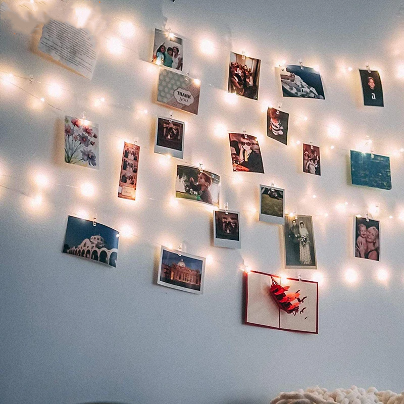 LED String Lights Photo Clip USB Outdoor Battery Operated Holiday Party  Decoration、、sdecorshop