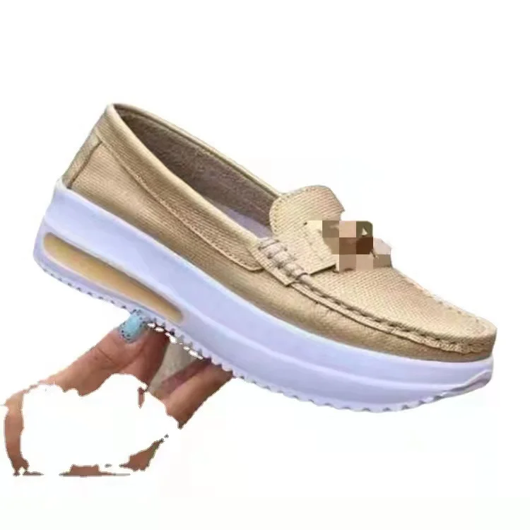 Yyvonne Thick-Soled Women's Shoes 2025 New Casual Single-Shoe Women's Metal Buckle Lazi Shoes Lefu Shoes