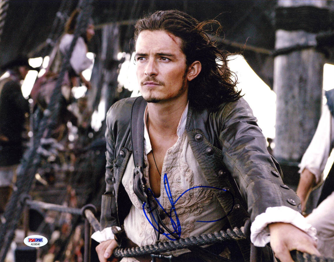 Orlando Bloom SIGNED 11x14 Photo Poster painting Hobbit Pirates of Caribbean PSA/DNA AUTOGRAPHED