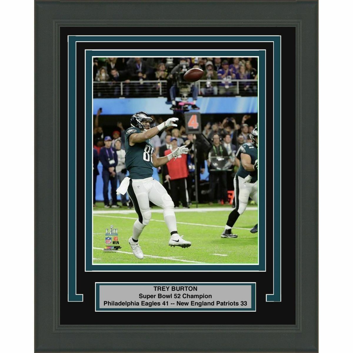 Framed TREY BURTON Philly Special TD Eagles Super Bowl 52 8x10 Photo Poster painting Matted #1