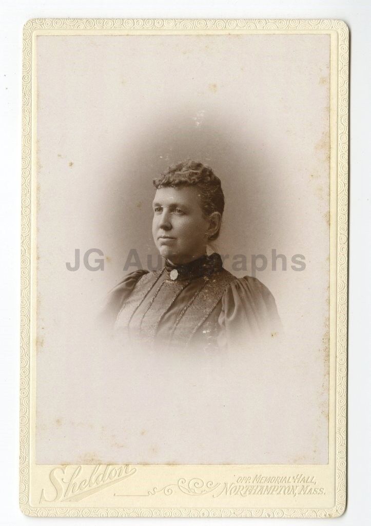 19th Century Woman - Northampton, MA - Sheldon Photo Poster painting Studio Cabinet Card