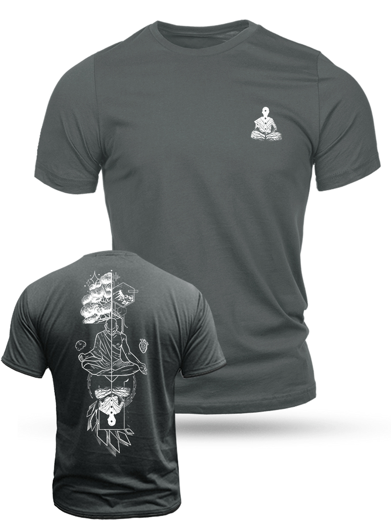 Men's Religious Illustration Print Casual Short Sleeve T-shirt