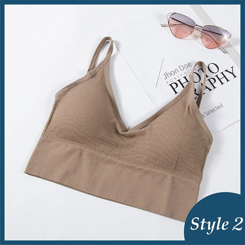 Women Crop Top Female Tube Top Seamless Underwear Cropped Bra Backless Intimates Sexy Lingerie Sports Padded Bralettes Tube Tops