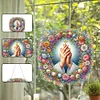 (US Only)Acrylic 2D Flat DIY Faith Diamond Painting Art Pendant Wall Door Decoration