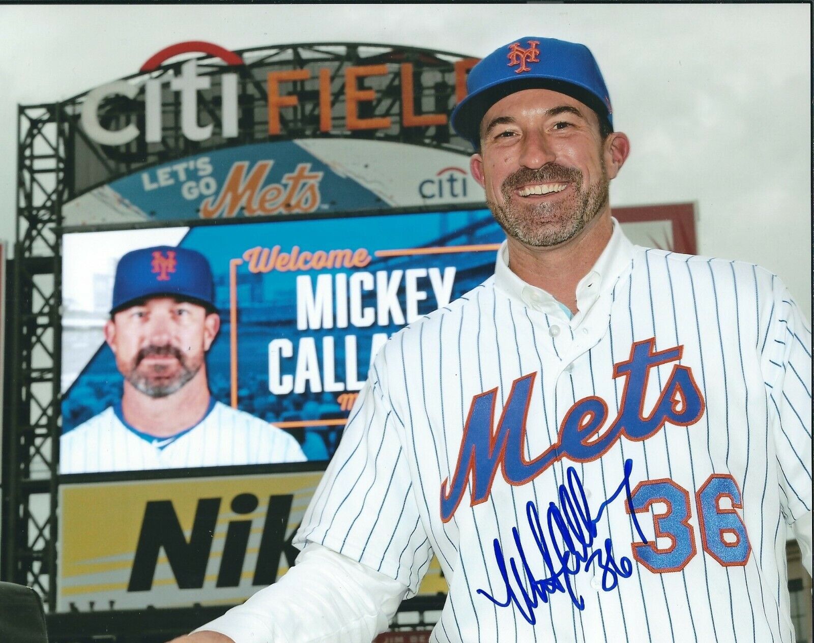 Signed 8x10 MICKEY CALLAWAY New York Mets Autographed Photo Poster painting - COA