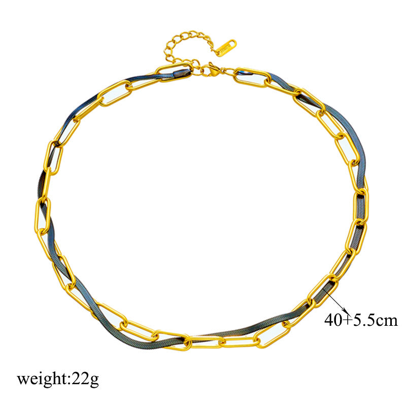 Chain Titanium Steel Electroplating Necklaces