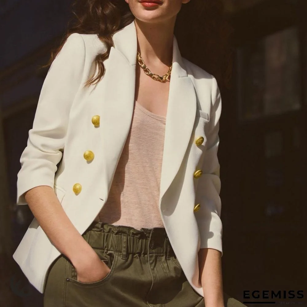 Autumn and winter new solid color fashion casual suit coat | EGEMISS