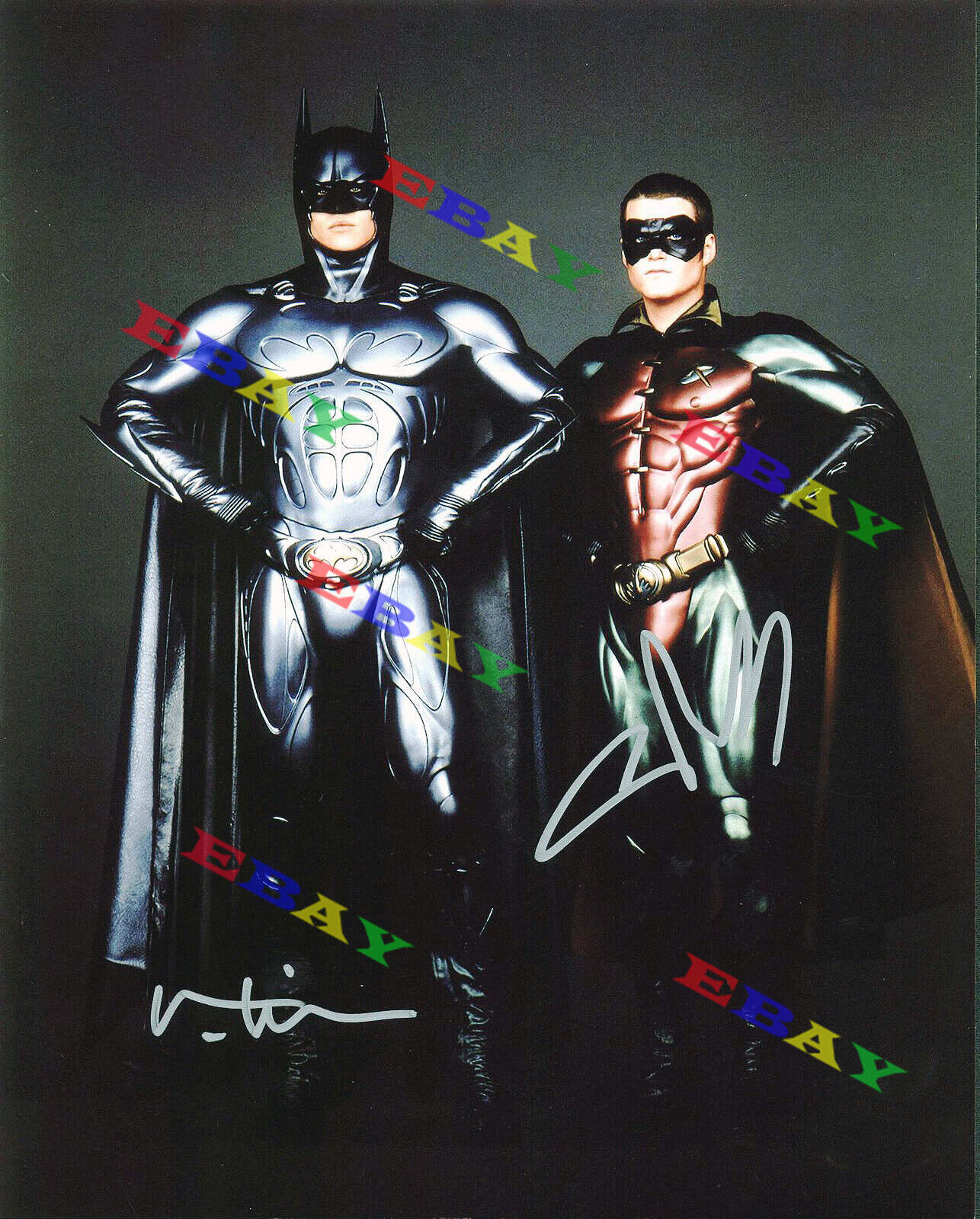 Val Kilmer & Chris O'Donnell Batman Forever Autographed Signed Photo Poster painting Reprint