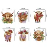 >SALE<6PCS Highland Yak Double Sided Special Shape Diamond Painting Keychain Pendant