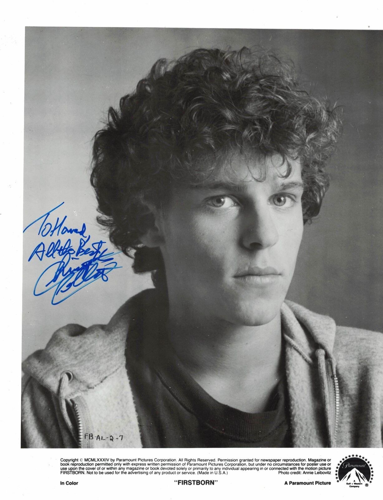 Christopher Collet First Born Actor Signed 8 x 10