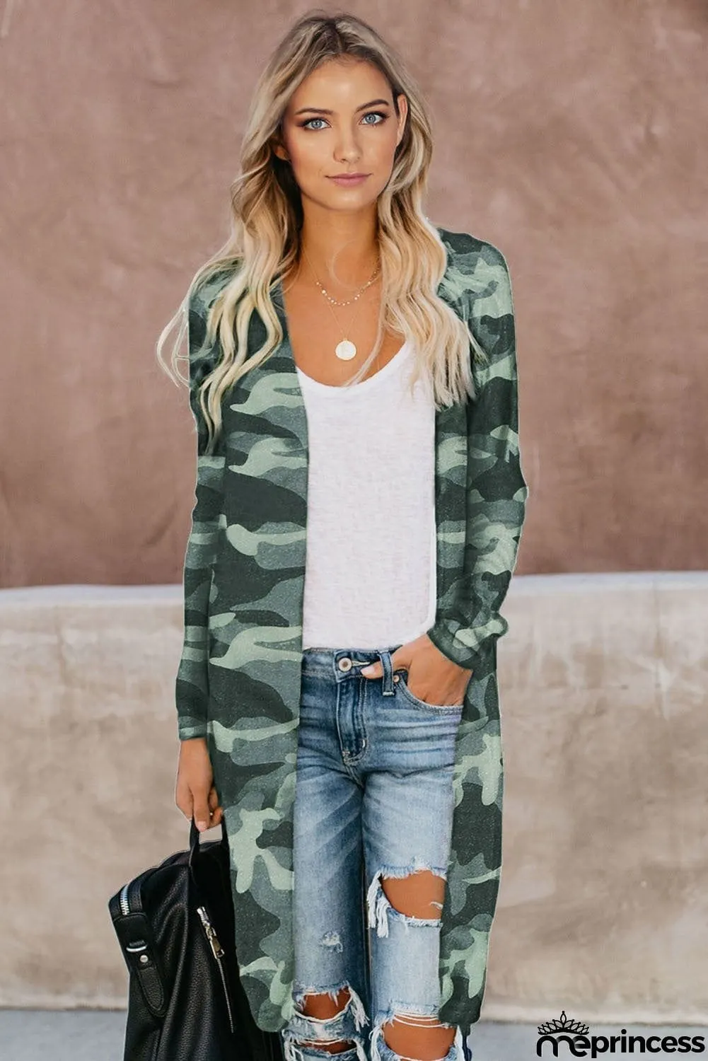 Print Long Cardigan