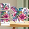 (US Only)2D Flat Hummingbird DIY 5D DIY Diamond Art Tabletop Decorations for Office Decor