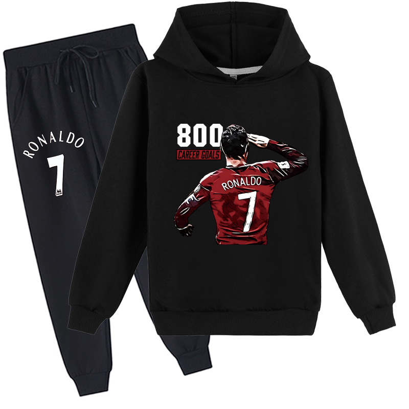 Mayoulove Cristiano Ronaldo Hoodie Set for Boys  Girls - Trendy Sportswear, Cool Style, Perfect Gift-Mayoulove