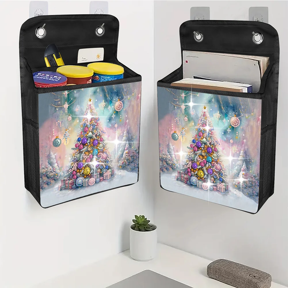 5D DIY Christmas Tree Diamond Painting Hanging Storage Bag Diamond Art Organizer Box Home Decor 