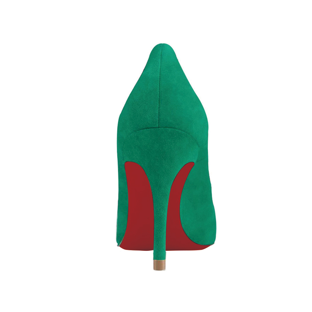 Green Shoes Red Bottom Stilettos Women Heels Summer-MERUMOTE