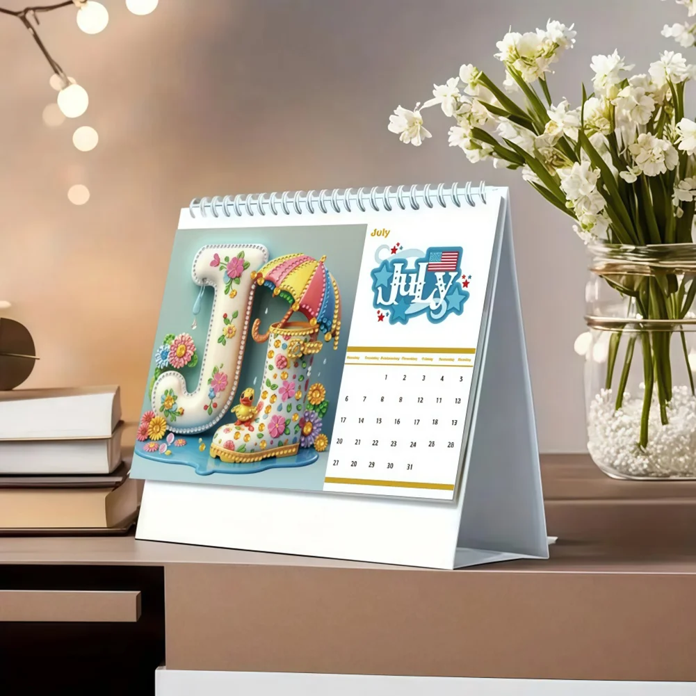 5D/DIY Calendar Crystal Painting Desk Calendars Kit Diamond Decorations Calendar