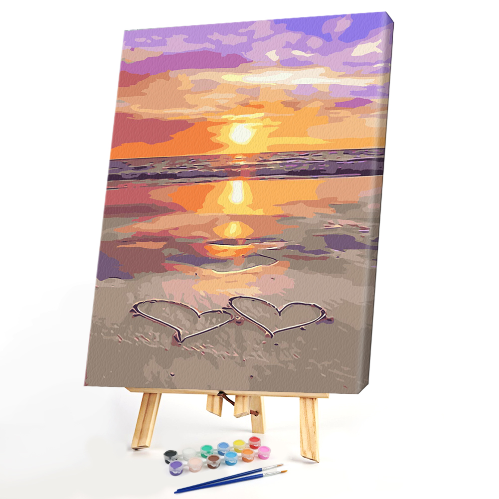 

40*50CM Paint By Numbers-Beach Sunset, 501 Original