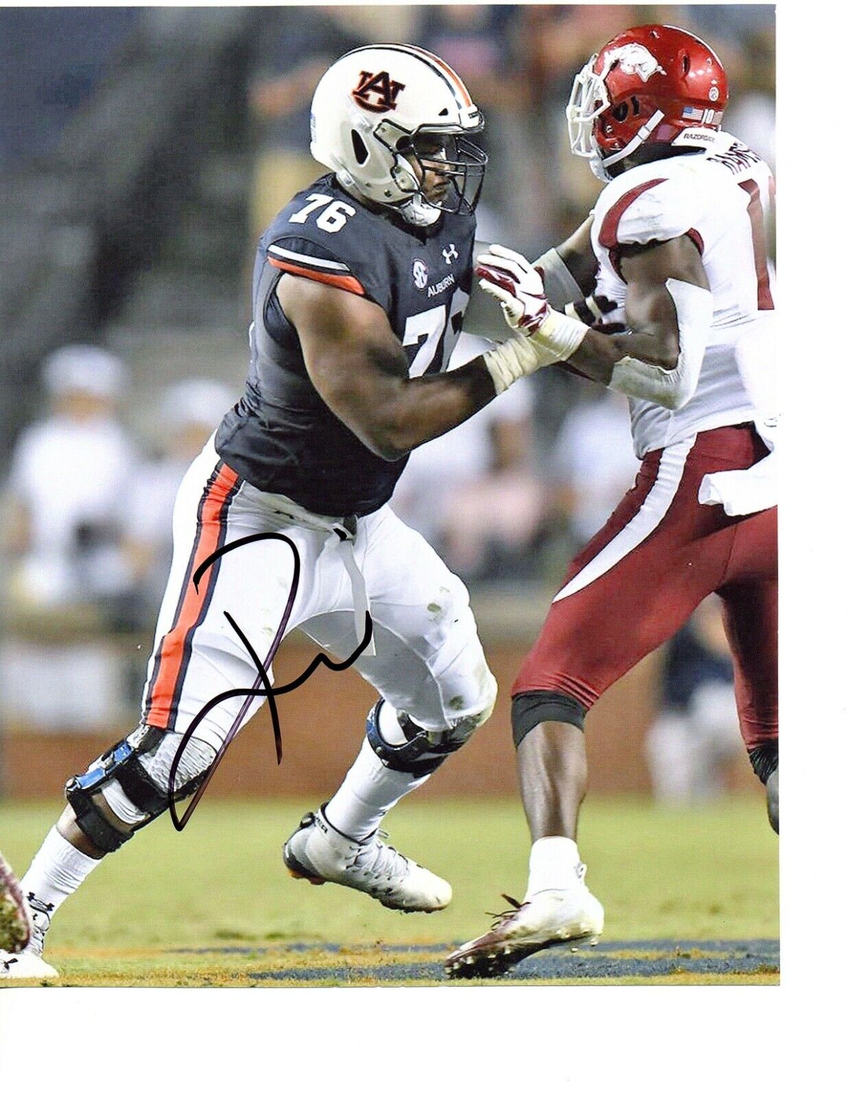 Prince Tega Wanogho Auburn Tigers signed autographed 8x10 football Photo Poster painting b