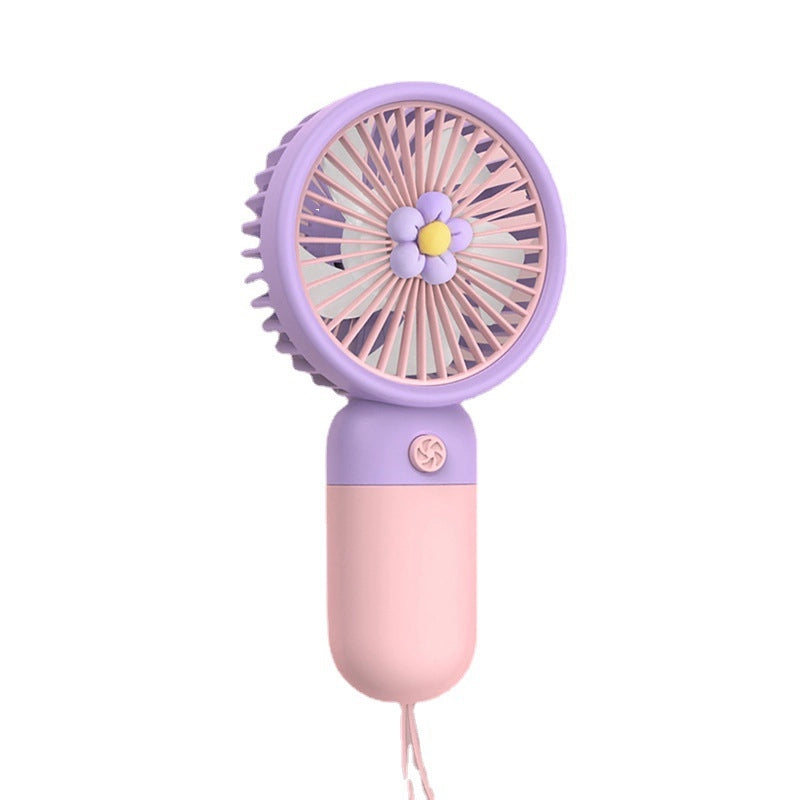 New Flower Mini Hand-held Small Fan Summer Fresh Portable Portable Portable Fan Usb Storage Electric Fan
