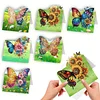(US Local)6PCS DIY Butterfly Designs Diamond Art Greeting Cards Diamond Art Handmade Cards