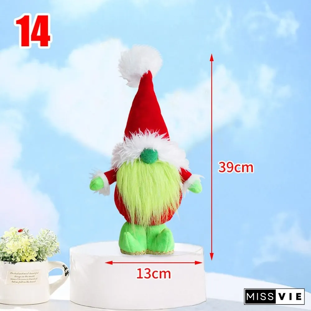 34Styles Elf Doll Ornaments Faceless Plush Doll Rudolph Gnomes Dwarf Santa Claus Swedish Tomte Dwarf
