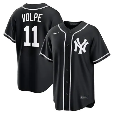 Youth New York Yankees #11 Anthony Volpe Nike Black Fashion Replica Player Jersey