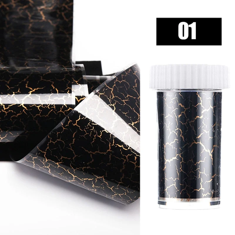 Nail Foils Marble Series Nail Transfer Foils Decorations DIY Idea Nail Art Transfer Sticker Decals Nail Accessories 4*100cm-Nail Inspo