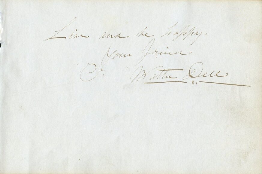 Vintage MATTHEW DELL (??) Autograph - ca.1870s