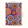 Flower Mandala 5D DIY Diamond Art Painting Notebook Kit 50 Pages A5 Rhinestone Art Painting Notebook Kit for Adults Beginners Holiday Birthday Gift
