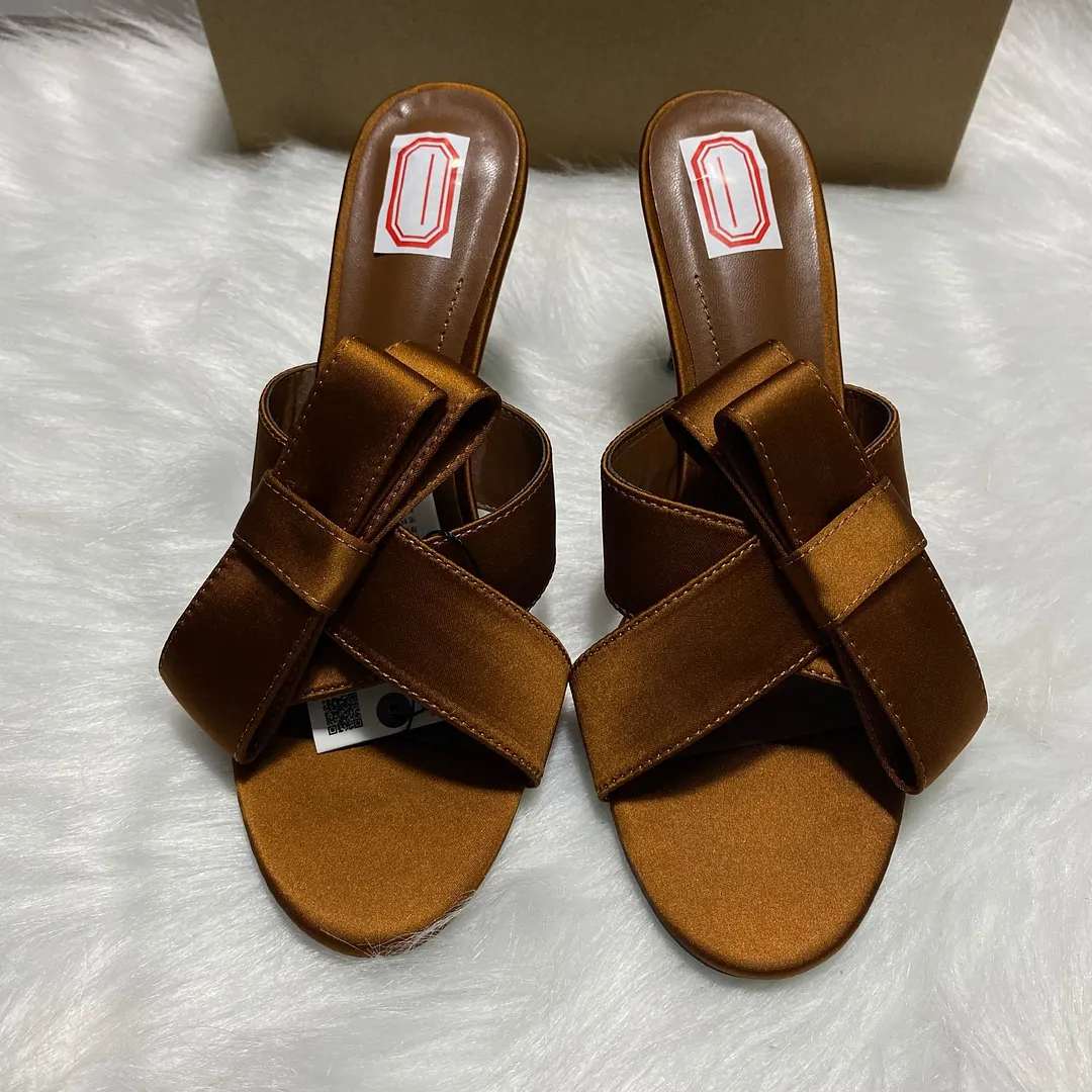 Breakj Breakj Home 2025 New Women's Shoes Low Heel Temperament Famous Bow Decoration High Heels Toe Sexy