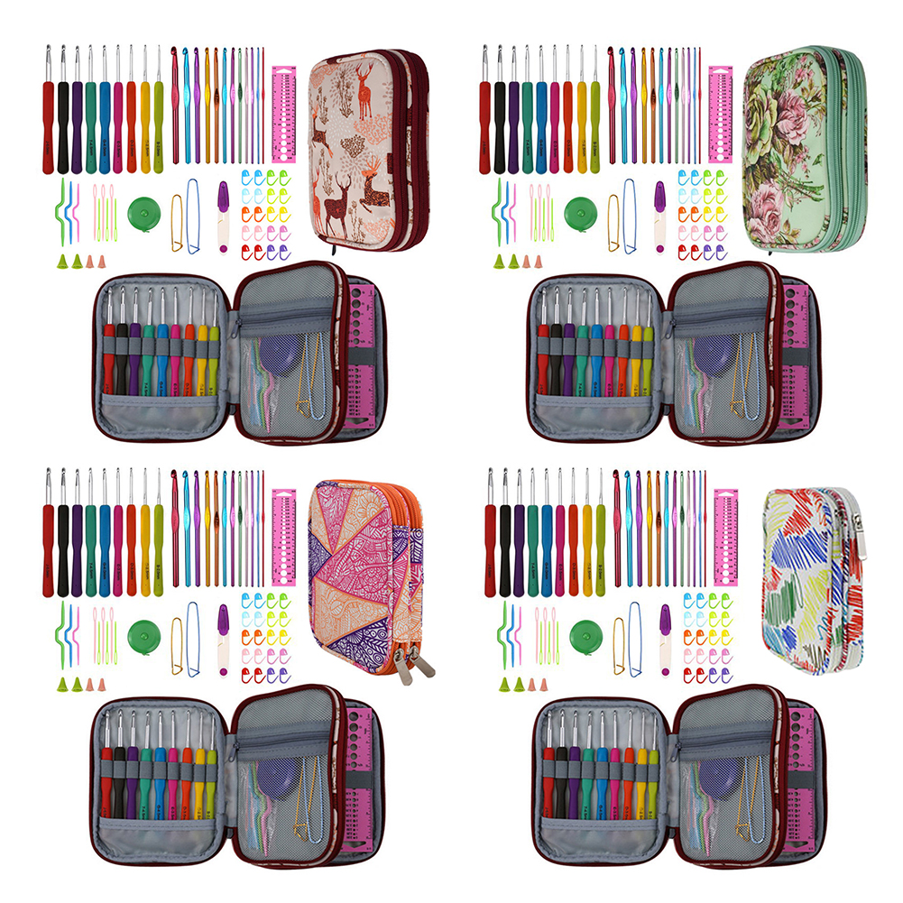 

Crochet Hooks Set with Case Knitting Needles Kits DIY Craft Sewing Tools, C7, 501 Original