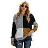 Women's Sweatshirt Fashion Striped Crew Neck Long Sleeve Top