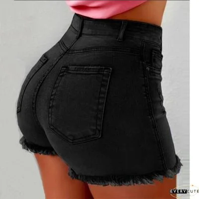 Casual Middle Waist Decorative-Patch Jeans