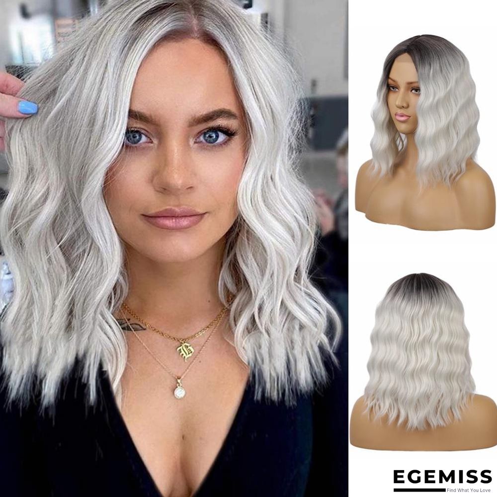 Chemical Fiber Wigs Ladies' Short Curly Hair Hoods Lace Wigs Hair Covers | EGEMISS