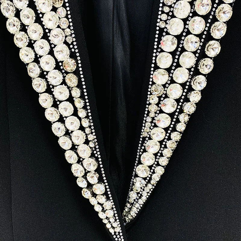 Nigikala Nigikala Star Fashion Celebrity Temperament Heavy Industry Drill Nails A Buckle Repairsuit Jacket