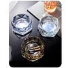 Beautifully Geometric Glass Ashtray Windproof and dustproof Cigar Ashtray Multiple Colors Indoor Outdoor Practical