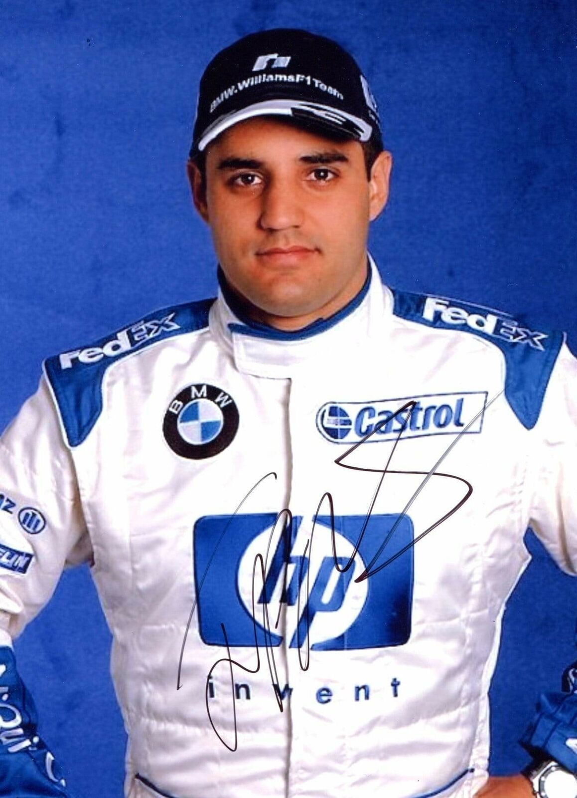 RACING DRIVER Juan Pablo Montoya FORMULA ONE autograph, signed Photo Poster painting