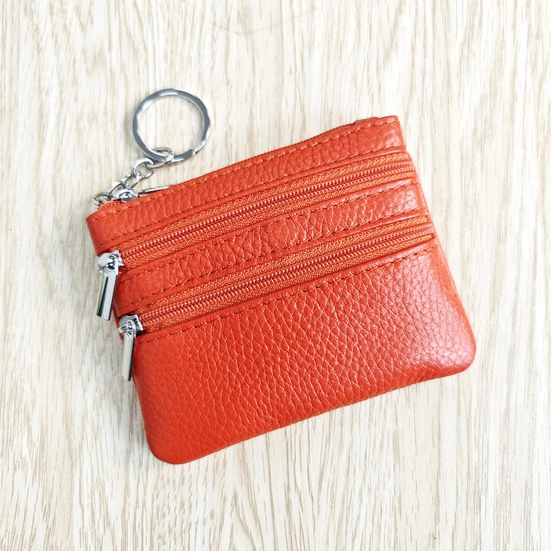 Explosions Genuine Leather Coin Purse Ladies Home Zipper Key Bag Multifunctional Card Bag Coin Coin Coin Bag