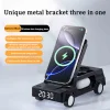 4 in 1 Car Style Wireless Charging Station 20W Fast Wireless Charging for Apple Devices for iPhone 15/14/13/12 Series for AirPods Pro/3/2, for Apple Watch/iWatch