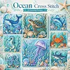 Ocean Animals Stamped Needlework Cross Stitch Kit 14CT tapestrymarket