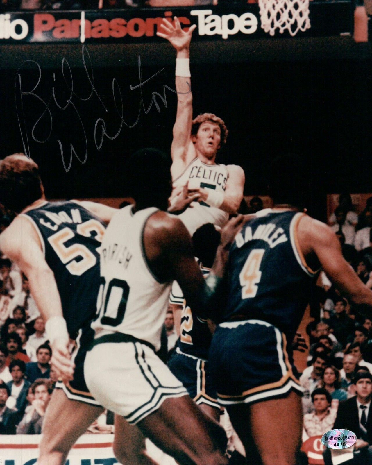 Bill Walton Signed 8X10 Autograph Photo Poster painting Celtics In Air After Shot Auto w/COA