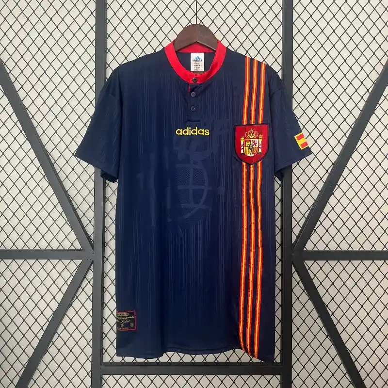 Retro 1996 Spain Soccer Jersey Away