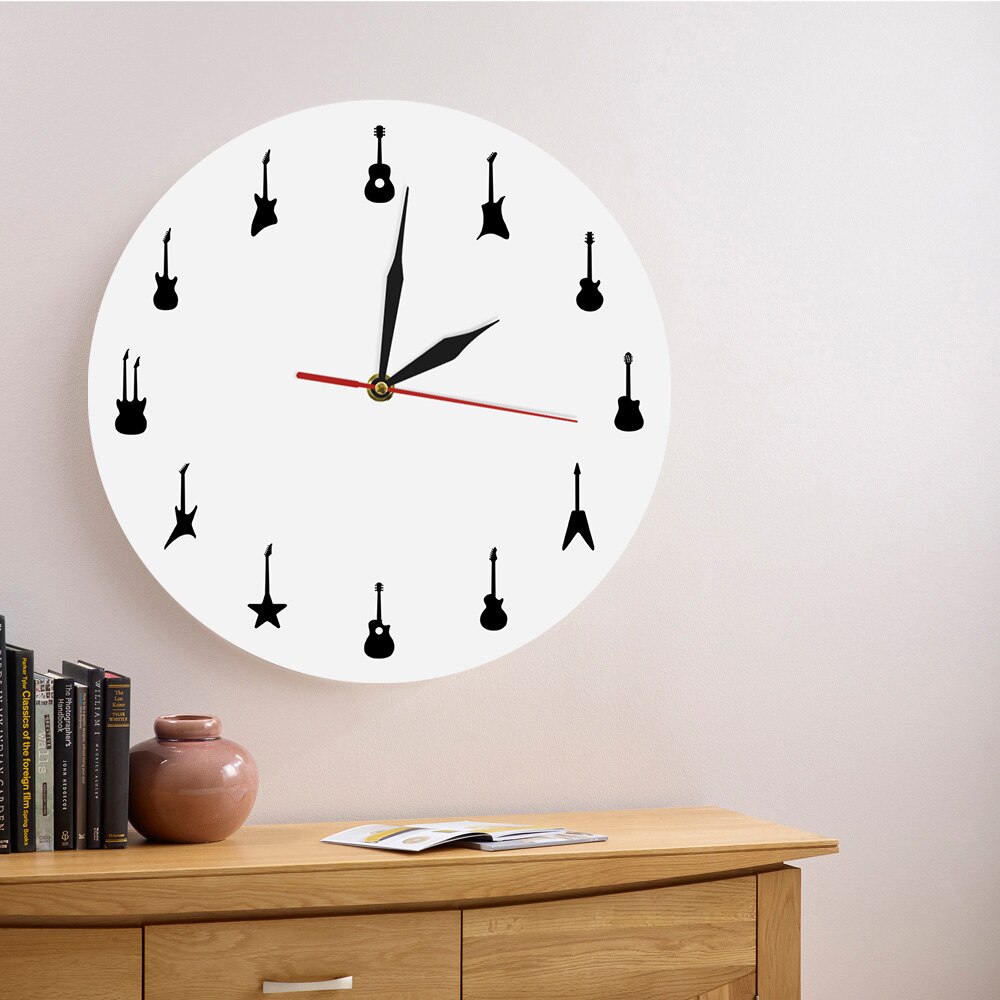 

Different Guitars - Frameless Acrylic Wall Clock, 501 Original