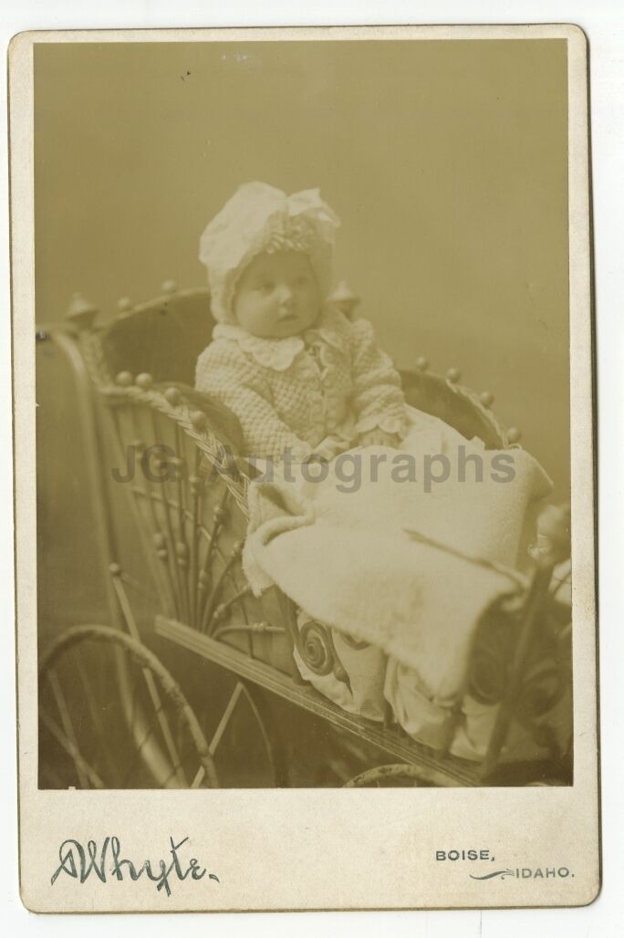 19th Century Children - Original 19th Century Cabinet Card Photo Poster painting - Boise, ID