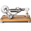 Hot Air Stirling Engine Colourful LED Single Flywheel Education Toy Electricity Power Generator